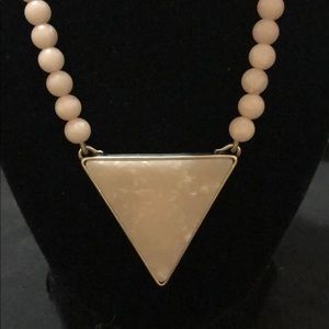 Pink stone/beaded necklace